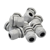 10 Pack IP68 PG13.5 White Nylon Cable Gland 6-12mm Cable Range - Twin Eagle Imports