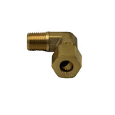 Brass Compression Union 90° Male Female Elbow (T1/4xM1/8) | DOT