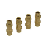 3/8" DOT Brass Push-In Straight Tube Unions – 4 Pack - Twin Eagle Imports