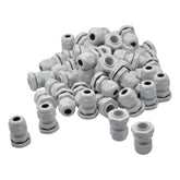 50 Pack IP68 PG9 White Nylon Cable Gland 4-8mm Cable Range - Twin Eagle Imports