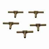 5pc 3/16" Three Way Brass Hose Barb Tee H6 Grab Kit - Twin Eagle Imports