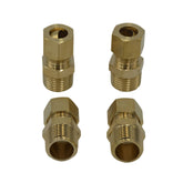 4pc Brass Compression Male Female Connector (T3/8xM3/8) | DOT