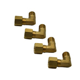 DOT Brass Connector 4pc Brass Compression Union 90° Male Female Elbow (T1/4xM1/8)