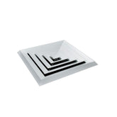 Ductsure White Aluminium Vent Grille – Square Face Slat (370 x 370 mm) - LFD-4A 370/225 - Twin Eagle Imports