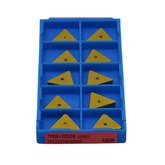 Top-down view of Kyocera TPGN160308S00820 A66N ceramic turning insert highlighting sharp cutting edges for cast iron machining