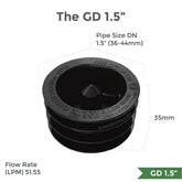 Green Drain Waterless Trap Seal 1.5" (36-44mm) - Twin Eagle Imports