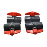 LD Valve Ball Valve x4 PVC Pipe Female/Female 1 1/2" NPT Thread Ball Valve