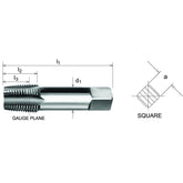 SOMTA Taps & Dies Somta Series 575 - HSS Straight Flute Taper Pipe Hand Bottom (Finishing) Tap BSPT 1-1/2" x 11 TPI