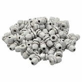 Twin Eagle Imports Cable Gland 100 Pack IP68 PG7 White Nylon Cable Gland 3-6.5mm Cable Range