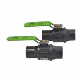x2 Piece 1/2" Industrial Quality Nylon Ball Valve 235 PSI F/F BSPT Thread - Twin Eagle Imports