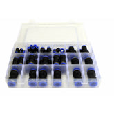 Twin Eagle Imports Grab Kits 58 pc Pushfit air joiner Metric Quick Connect Grab Kit Assortment