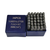 Twin Eagle Imports Letter and Number Stamp Punches 6mm Letter and Number Stamp Punch 36 Piece