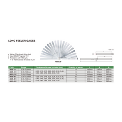 Insize Long Feeler Gage 300 mm Series 4605-132