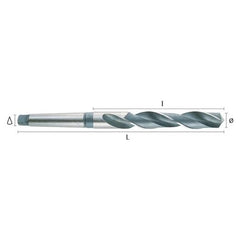 Hepyc 12.5mm HSS Morse Taper Shank Drill MT1 DIN 345N