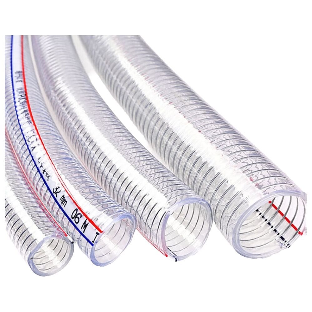 Wire Reinforced Clear Flexible PVC Hose ID 3/4''(19mm), 50m/roll
