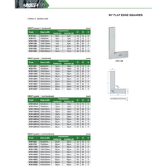 Insize 90° Flat Edge Square 50×40 mm Size Series 4791-50