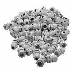 100 Pack IP68 PG11 White Nylon Cable Gland 5-10mm Cable Range - Twin Eagle Imports