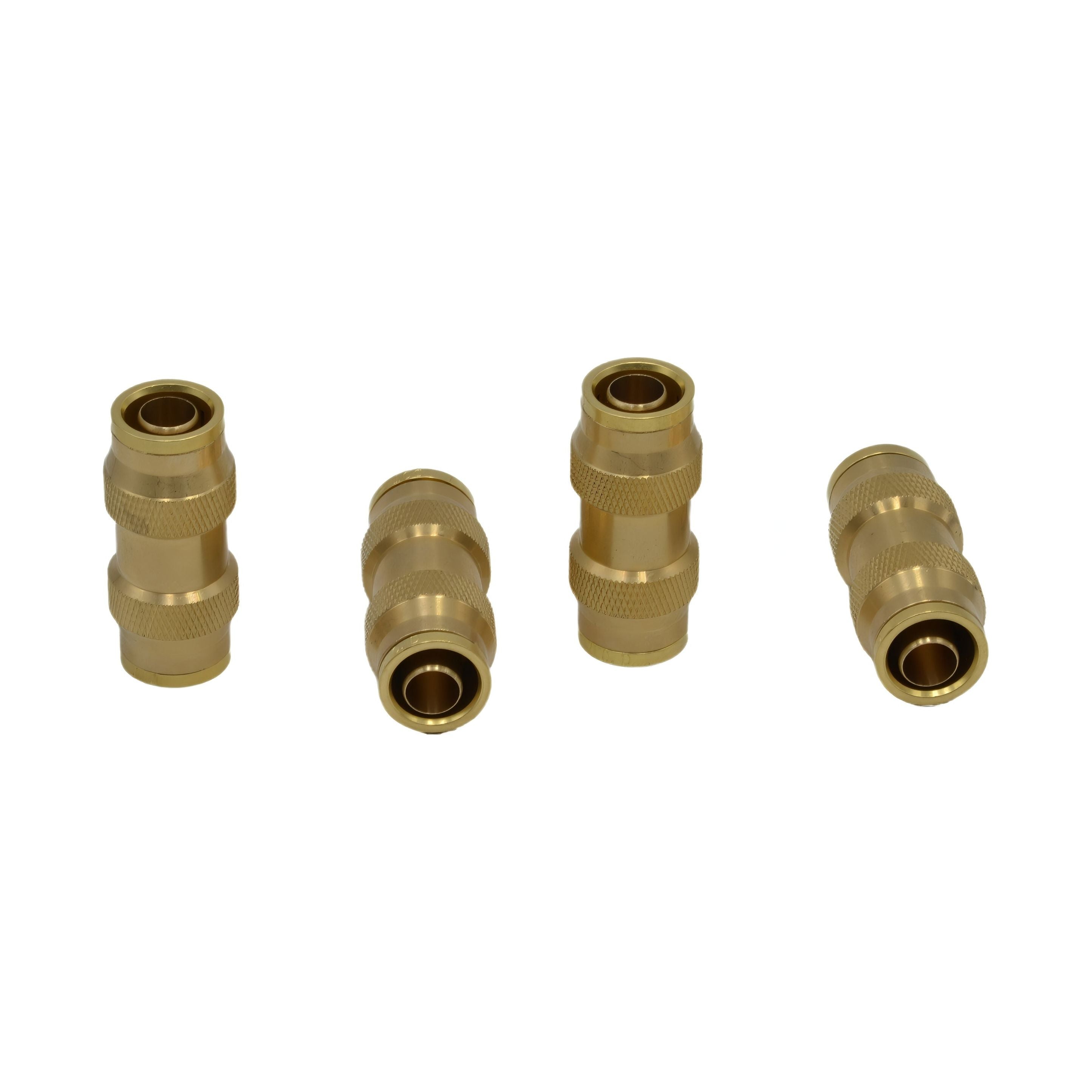 4 Piece 1/2 DOT Straight Brass Push in Hose Connect Grab Kit Assortment