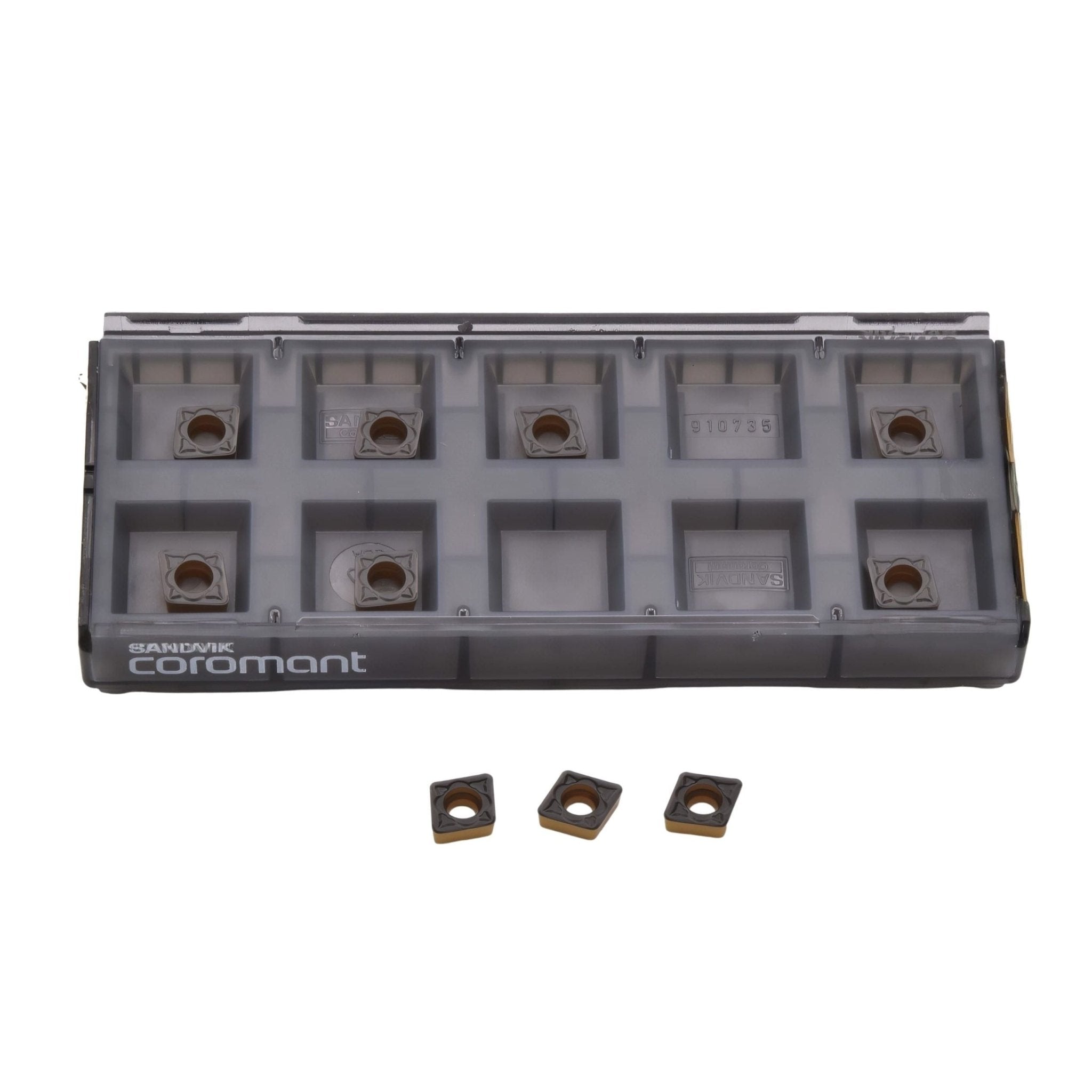 10pc Sandvik Coromant CCMT 06 02 08-PM 4425 Turning Insert (Suitable for Steel, Medium Chipbreaker) - Twin Eagle Imports