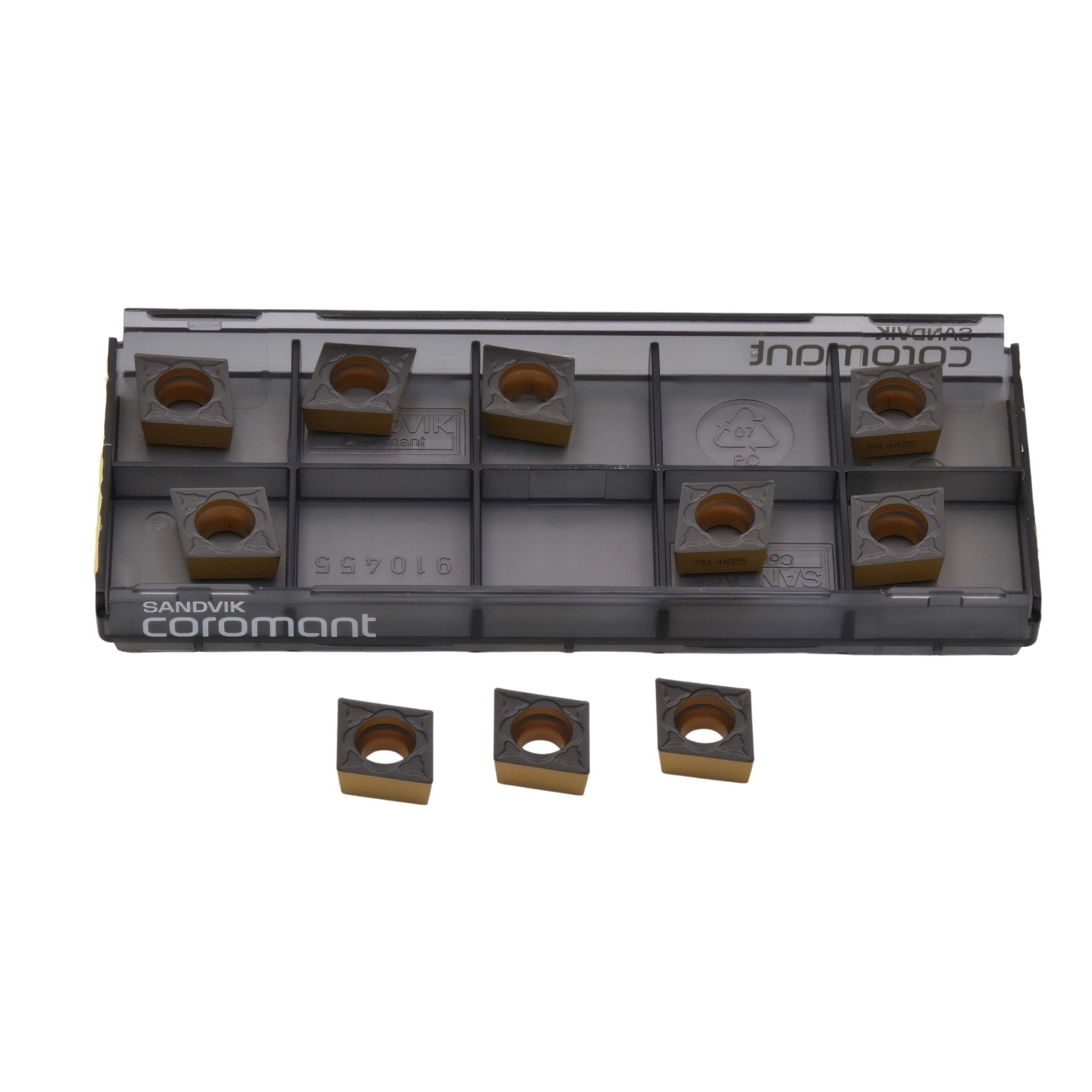 10pc Sandvik Medium Chipbreaker - Steel / Cast Iron Grade Insert - CCMT 09 T3 04-PM 4425 - Twin Eagle Imports