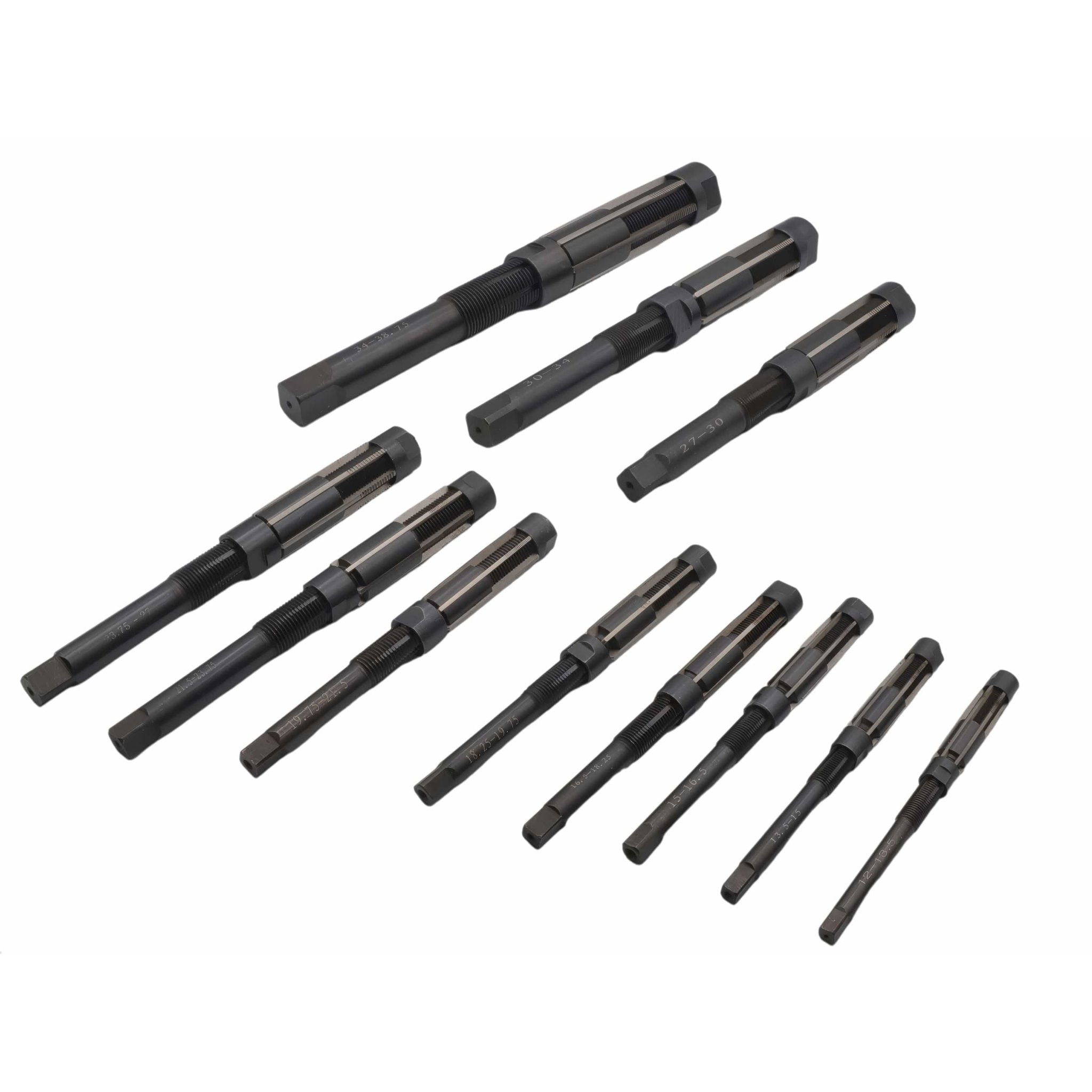 11 Piece Adjustable Hand Reamer Set 12.0-38.75mm in Wooden Storage Box - Twin Eagle Imports