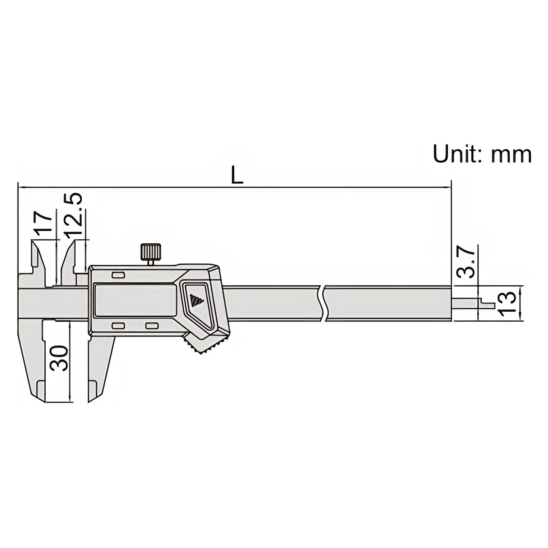 Insize Mini Digital Caliper 0-100mm/0-4" Range Series 1111-100A