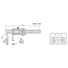 Insize Digital Inside Groove Caliper 22-150mm Range Series 1120-150A