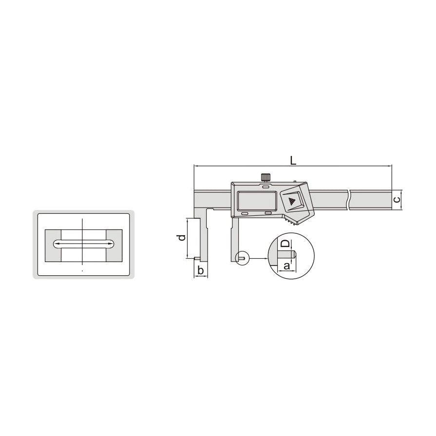 Insize Digital Inside Point Caliper 24-150mm Range Series 1121-150A