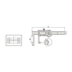 Insize Digital Inside Point Caliper 25-200mm Range Series 1121-200A