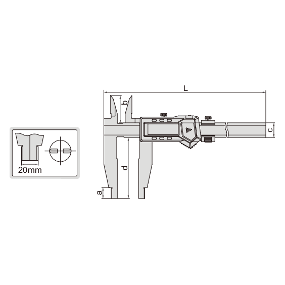 Insize Digital Caliper  0-1000mm / 0-40" Range Series 1136-1002