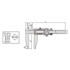 Insize Digital Caliper  0-600mm / 0-24" Range Series 1136-601