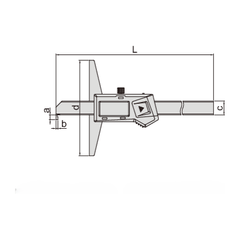 Insize Digital Hook Depth Gauge 0-200mm / 0-8" Range Series 1142-200A