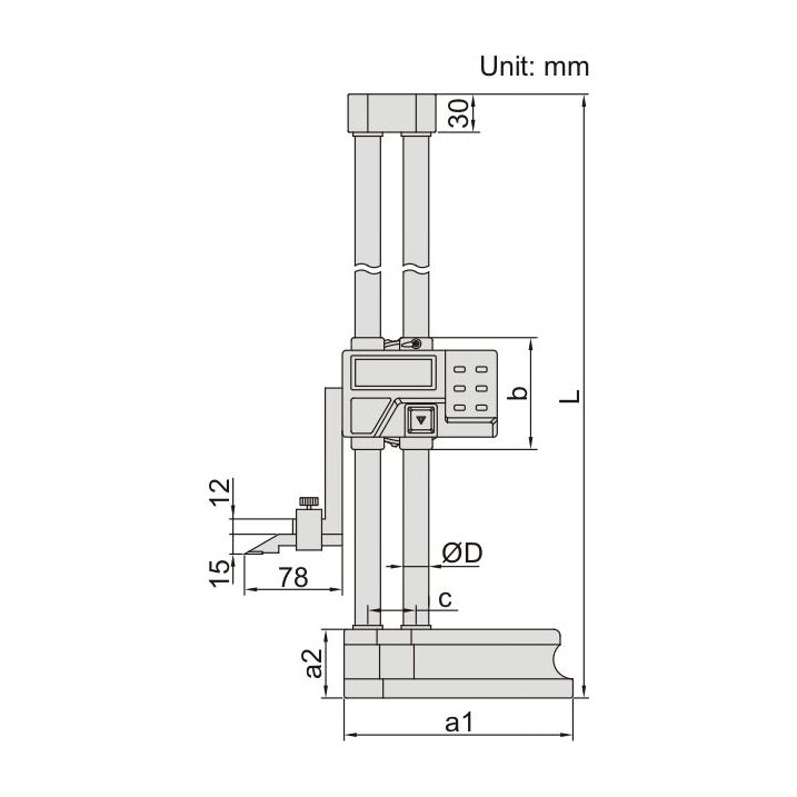  Insize Digital Height Gauge 0-300mm / 0-12" Range Series 1151-300