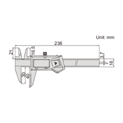 Insize Digital Scribing Caliper 0-150mm/0-6" Range Series 1166-150A