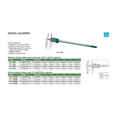 Insize Digital Caliper 0-300mm/0-12" Range Series 1171-306