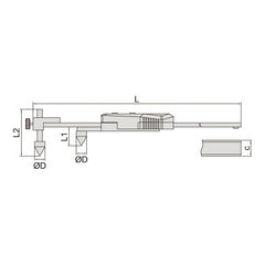 Insize Digital Back-Jaw Caliper 10-300mm/0.4-12" Range Series 1177-300