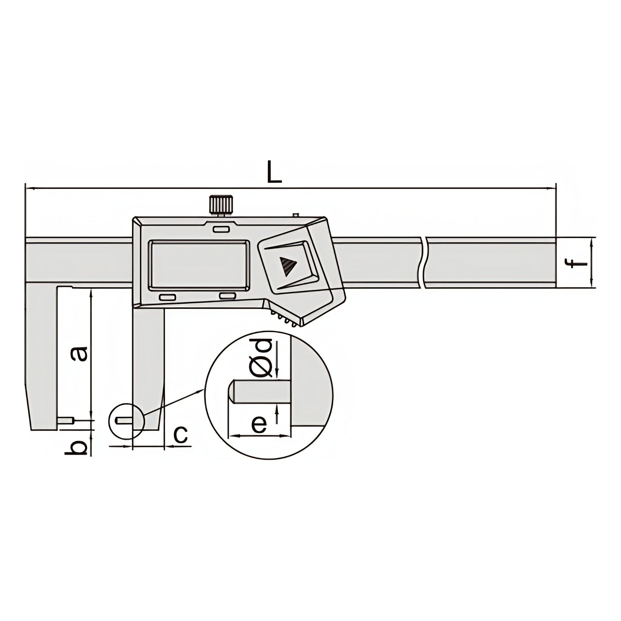 Insize Digital Outside Point Caliper 0-150mm/0-6" Range Series 1185-150A