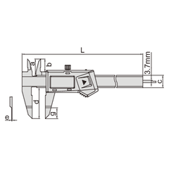 Insize Digital Blade Caliper 0-200mm / 0-8" Range Series 1188-200A