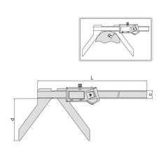 Insize Digital Arc Radius Caliper 5-200mm/0.2-8" Range Series 1189-200B