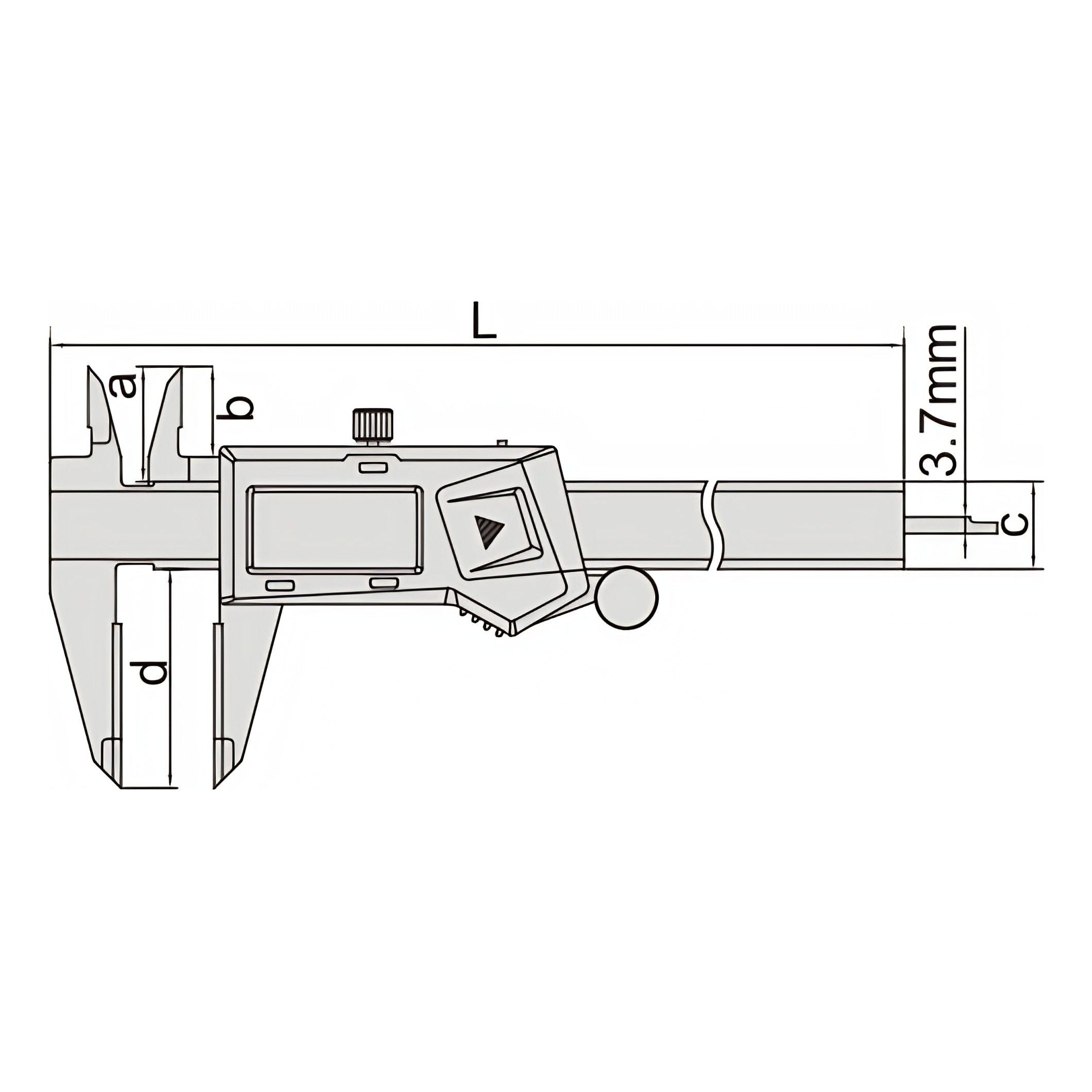 Insize Digital Ceramic Jaw Caliper 0-150mm x 0.01mm Range Series 1193-150