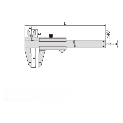 Insize Vernier Caliper 0-150mm/0-6" Range Series 1205-1502E