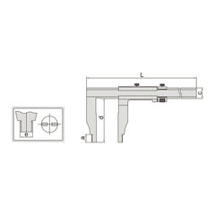 Insize Vernier Caliper 0-600mm/0-24" Range Series 1208-614