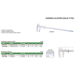 Insize Vernier Caliper 0-12" Range Series 1210-614