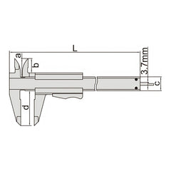 Insize Vernier Caliper 0-200mm/0-8" Range Series 1223-200