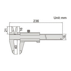 Insize Anti Magnetic Vernier Caliper 0-150mm Range Series 1224-150A