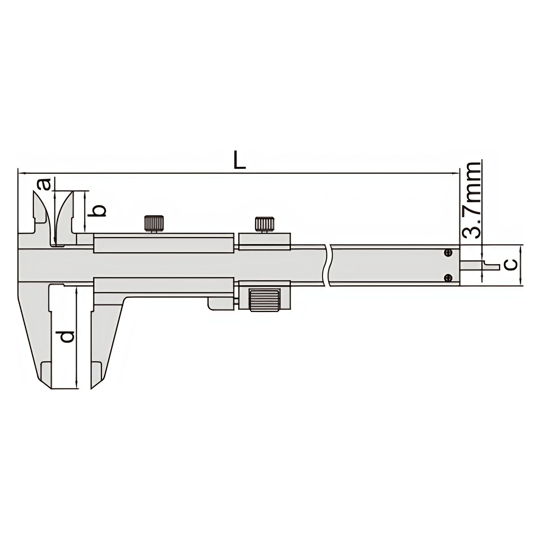 Insize Vernier Caliper 0-180mm/0-7" Range Series 1233-180