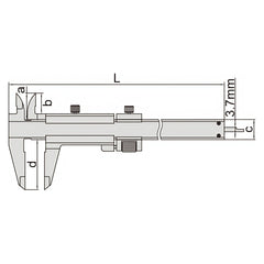 Insize Vernier Caliper 0-180mm/0-7" Range Series 1233-180