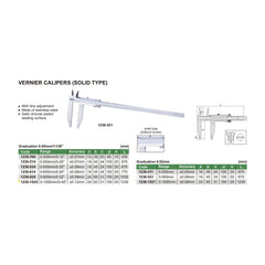 Insize Vernier Caliper 1000mm Range Series 1236-1024