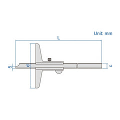  Insize Vernier Depth Gauge 0-150mm Range Series 1240-150