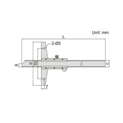 Insize Vernier Depth Gauge 0-150mm Range Series 1247-150